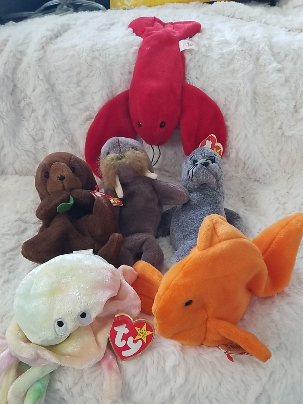 Ty Beanie Babies Aquatic Animals Lot